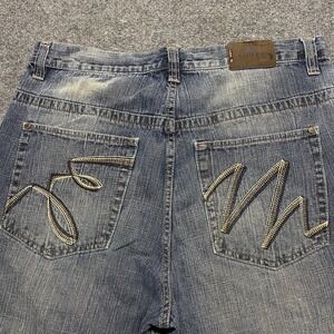 Koman Goth Baggy Sz 36x32 Wide Leg Skate Y2K Grunge Punk Long Jorts EUC